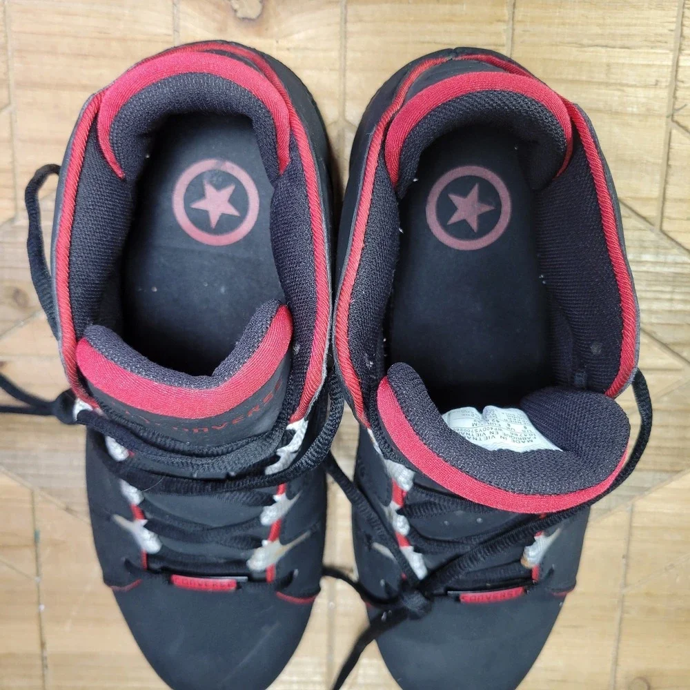 Converse Triple Deuce Wade Basketball Shoes Men's Size 9 Black Red All Star Y2K